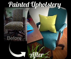 Painted Upholstered Desk Chair