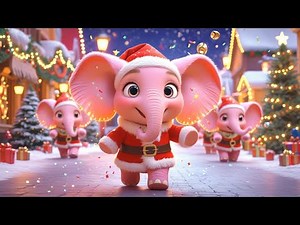 Pink Elephant’s Christmas Parade 🎄🎅 | Cute Kids Christmas Song & Animation | Fun Folk Tales 🐘 🎊
