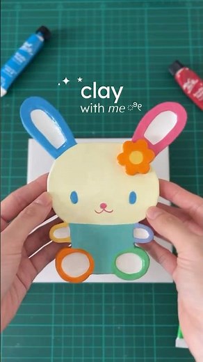 DIY air dry clay paint palette