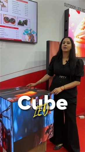 5 Sided Outdoor LED Cube Display | Waterproof LED Screen #ledcube #leddisplay #shorts #ytshorts