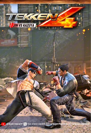 Jin Kazama VS Kazuya Mishima TEKKEN 4 ⚡️ #tekken #gaming #tekken8 #fyp #kazuya