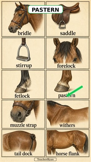 Learn These Horse Parts Words ❌ You Didn't Know #learnenglish