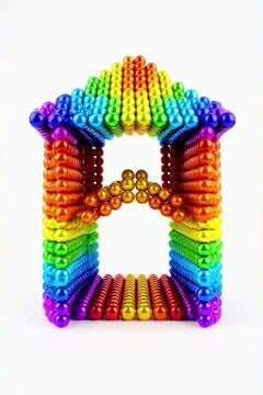 Spent Hours Building This Magnetic Balls Mega House 😍