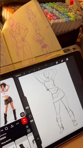 Drawing anatomy female body tutorial #arttutorial #anatomy #sketch #digitalart #procreate