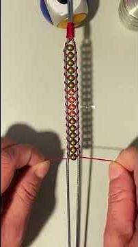 Red Cord Bead Wrap Bracelet Tutorial | Wax Cord DIY Pattern