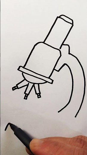 How to Draw Microscope Easily #easydrawing #microscope #drawing