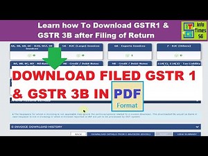 Download Filed GSTR 1 and GSTR 3B in PDF |