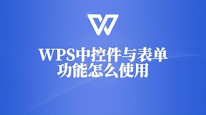 WPS中控件与表单功能使用详细讲解，学了就能用得上！