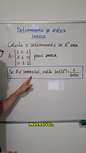 57 reactions · 3 comments | Determinante da inversa de uma matriz. #matematica #matriz #matrizinversa #determinate #algebralinear #estudos #math | A Matemática Como Ela É | Facebook