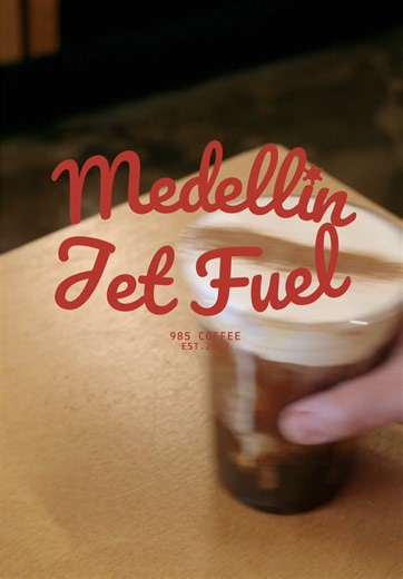 Medellín Jet Fuel: Ice, Water, Espresso & Agave Foam