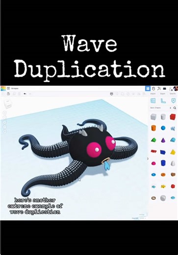 TinkerCAD Tips! Wave Duplication used to make a gnarly Evil Octopus! #tinkercad #tinkercaddesign #tinkercadtips #tinkercadtip #3dprinting