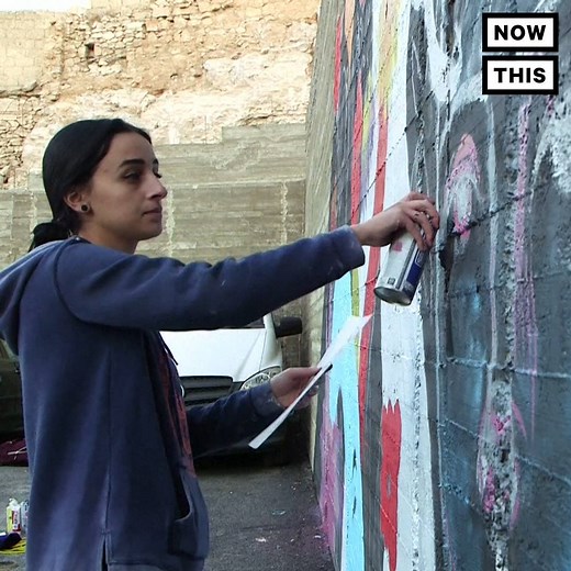 This graffiti artist is one of the only women revitalizing the street art scene in Jordan | NowThis Her