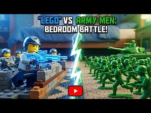 LEGO vs. 1,000 GREEN ARMY MEN! (Bedroom War) ⚔️🧸 #lego #legomovie #fullmovie #greenarmy