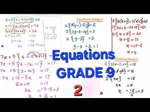 Grade 9 Equations 2️⃣ Easy Tricks & Methods ♾️, Step by step method 🏁- Maths | Algebraic Operations