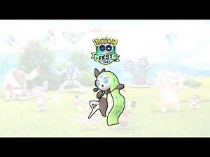 Meloetta (Aria) encounter / capture screen - Pokémon Go Fest 2021 theme music (perfect loop)