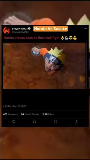 Naruto Vs Sasuke final valley fight 😎🦾💪😱🥶