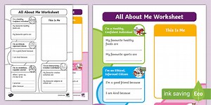 The Four Purposes: All About Me Worksheet
