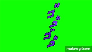 JOJO's BIZARRE ADVENTURE - Menacing Green Screen [2 Colors] on Make a GIF