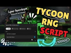 [OP NEW UPDATE] Tycoon RNG Script with INSANE LUCK BOOST 🎲💸 | Auto Farm 💰