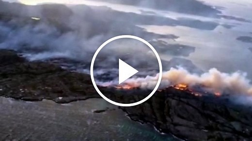 Fire sweeps across peninsula in northern Norway