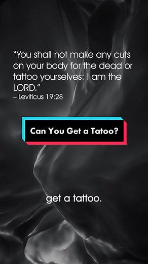 Can you get a tattoo? #tattoos #christiantattoos #leviticus #leviticus19 #newtestament #inspiringphilosophy #christiantiktokers #christiantiktoks #biblenerds
