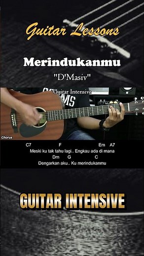 Merindukanmu - d'Masiv | Tutorial Chord Gitar Mudah dan Lirik #chordgitar
