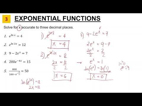 Differential Calculus: Exponential Function - Sample Problems Part II (Properties and solving for x)