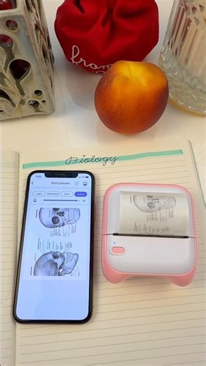 Mini Printer + Cozy Study Vibes 🎄 | Biology Notes Made Easy 🖨️✨