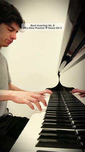 Bach – Invention No. 8 in F Major BWV 779 | Slow Practice 🎹 Grand Piano Short 4