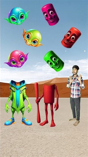 green red, purple & black alien vs Me correct headmatching new game magical video | #viral​ #vfx​