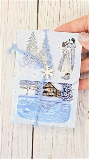 Winter Accordion Pocket Tutorial | Washi Stickers from @TheWashiTapeShop #ephemera