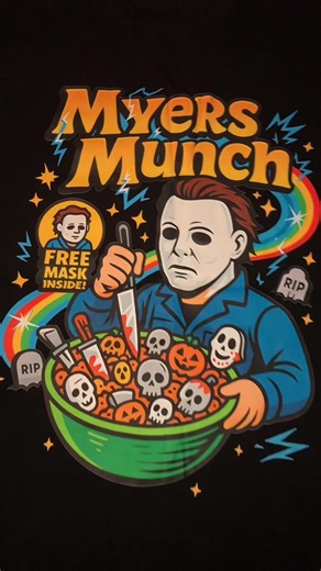 Michael Myers T-shirt, cereal box cover. Horror novelty T-shirt for a gift giving. ##tshirts##horror##michaelmyersoftiktok##tshirtdesign##tshirtstyle