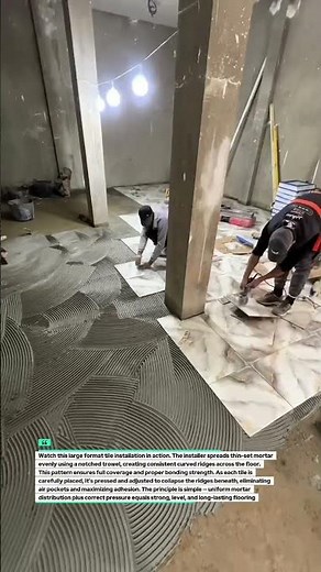 Large Format Floor Tile Install Done Right! #tileinstallation #construction #flooring
