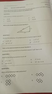 GR 12 GEN MATHEMATICS Paper 1PART A: MULTIPLE CHOICE QUESTION... | Filo