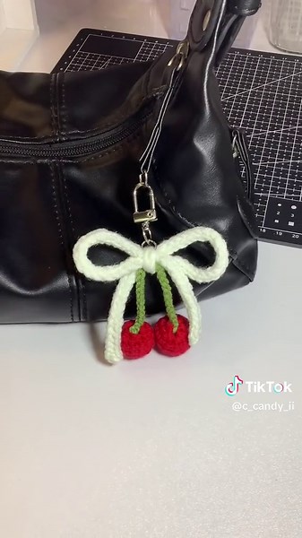 Cherry Charm Crochet Keychain Ideas & Tutorials