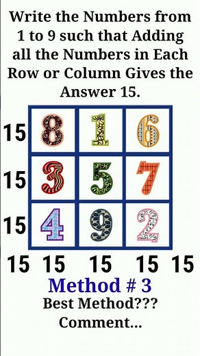 3 by 3 Magic Squad | 3x3 Magic Square | Two Easy methods on 3x3 Magic Square | Magic Square 3*3