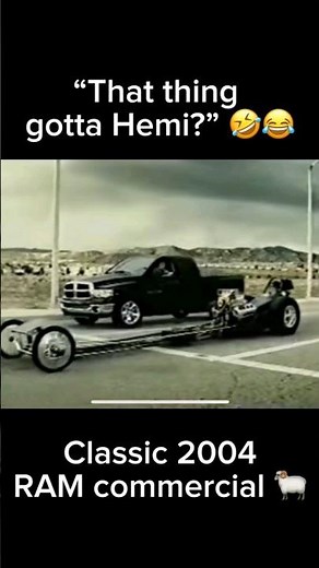 That thing Got A Hemi?!?! #Throwback #Ram Commercial from 2004 #hemi #dragster #oldschool #truck