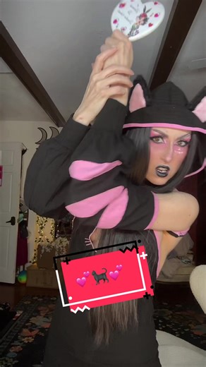 Valentines makeup and cat dress💕🐈‍⬛ #valentines Valentine’s Day makeup cat dress tinesday #makeup #dress