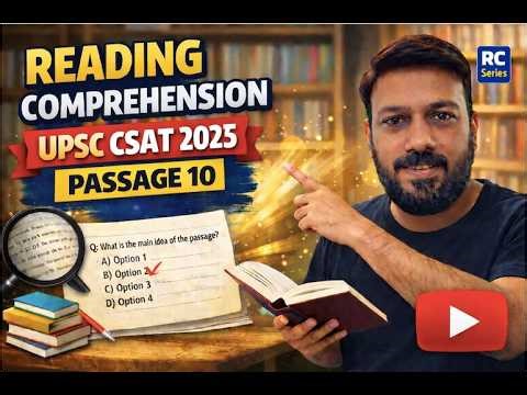 CSAT 2025 Reading Comprehension, UPSC RC Passage PYQ, In only 50 years the world's consumption #csat