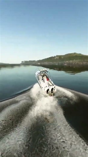 Driving a boat in Farming Simulator!