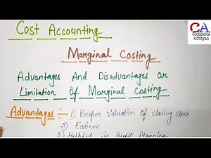 Management Accounting | Advantages Of Marginal Costing | Disadvantages Of Marginal Costing