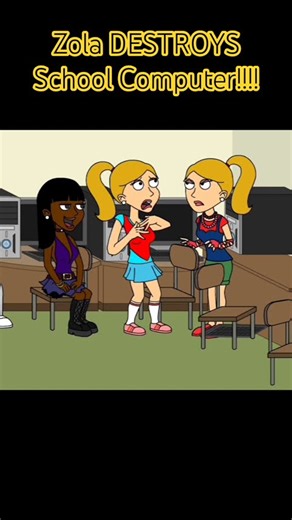 Zola DESTROYS School Computer!!!! #funny #goanimate #goanimategrounded #animation