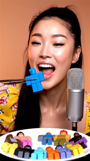 I Ate Roblox Characters #mukbang #roblox