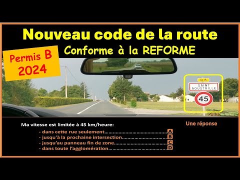 TEST Nouveau examen code de la route 2024 conforme à la nouvelle réforme GRATUIT n°59
