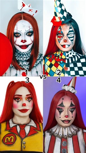 It's beautiful Halloween makeup transition 👹 Which one is the best? #haloween #horor #scary #spooky