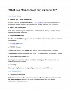 What is a Nameserver and its benefits? - SlideServe