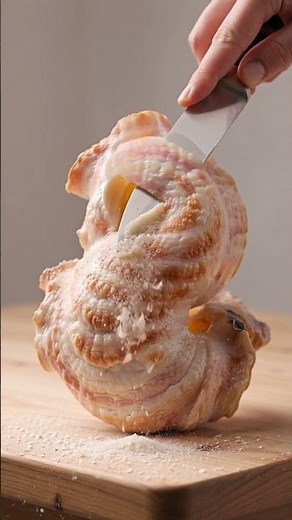Conch shell Cutting ASMR ✨ Satisfying Shimmer Slice #satisfying #relaxing