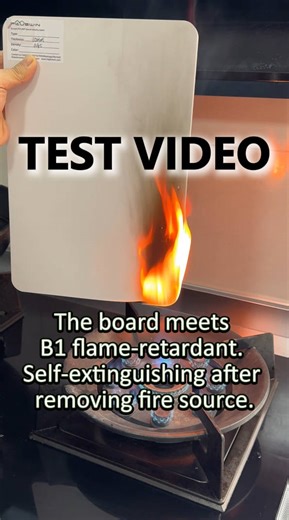 Sylvia on Instagram: "Flame-retardant test video: Our PVC foam board meets B1 fire performance grade, designed for higher safety applications. #pvcfoamboard #flameretardantmaterials #testvideo #pvcfoamboardtest #plasticsheet #plasticboard #pvc"