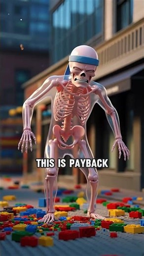 💀Wait for the LEGO Jump! Skeleton Challenge! 🧸🧊🧱🔥 #Funny #Shorts