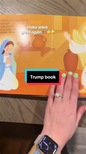 President themed talking storybook that narrates the Nativity in a playful, novelty style #tiktokshopspringglowup #trumpbook #noveltygift #maga #booktok